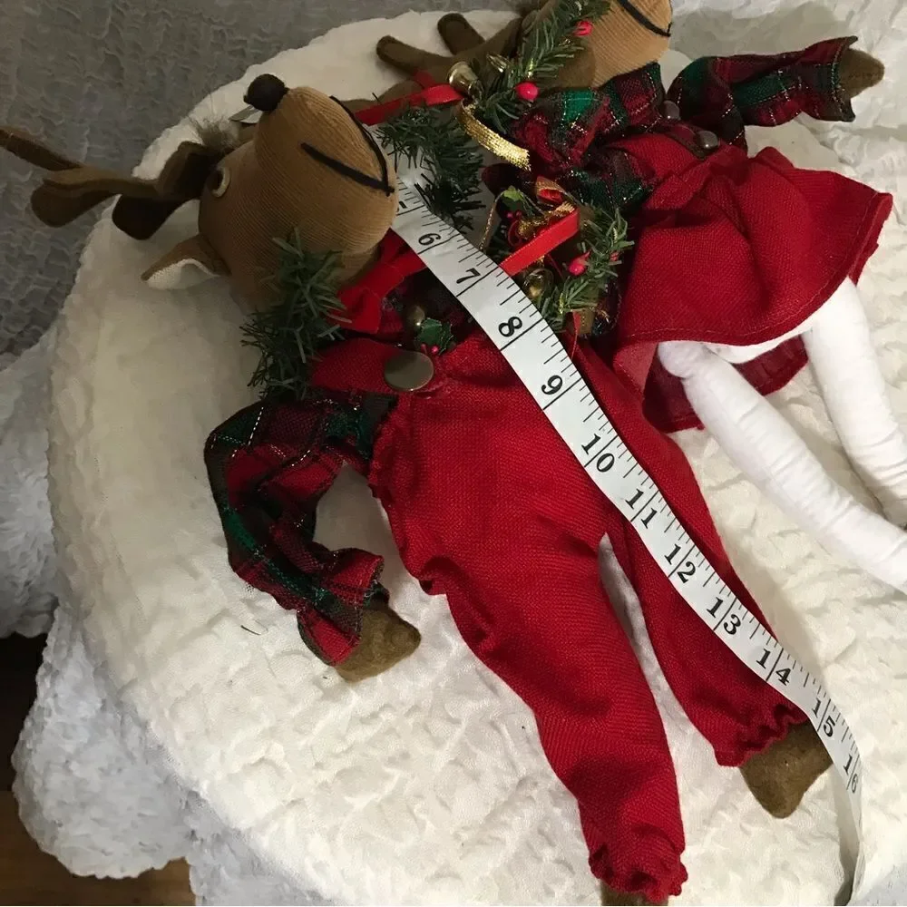 Christmas Reindeer Couple Shelf “Plush” Set